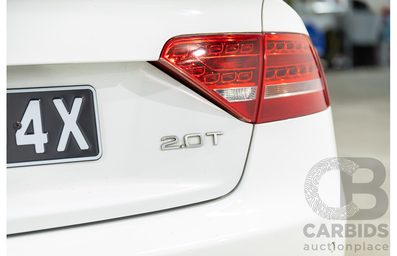 12/2010 Audi A5 2.0 TFSI 8T 2d Cabriolet Ibis White Turbo 2.0L