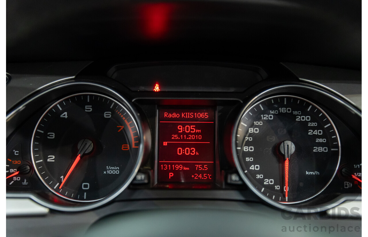 12/2010 Audi A5 2.0 TFSI 8T 2d Cabriolet Ibis White Turbo 2.0L