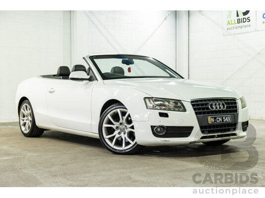 12/2010 Audi A5 2.0 TFSI 8T 2d Cabriolet Ibis White Turbo 2.0L
