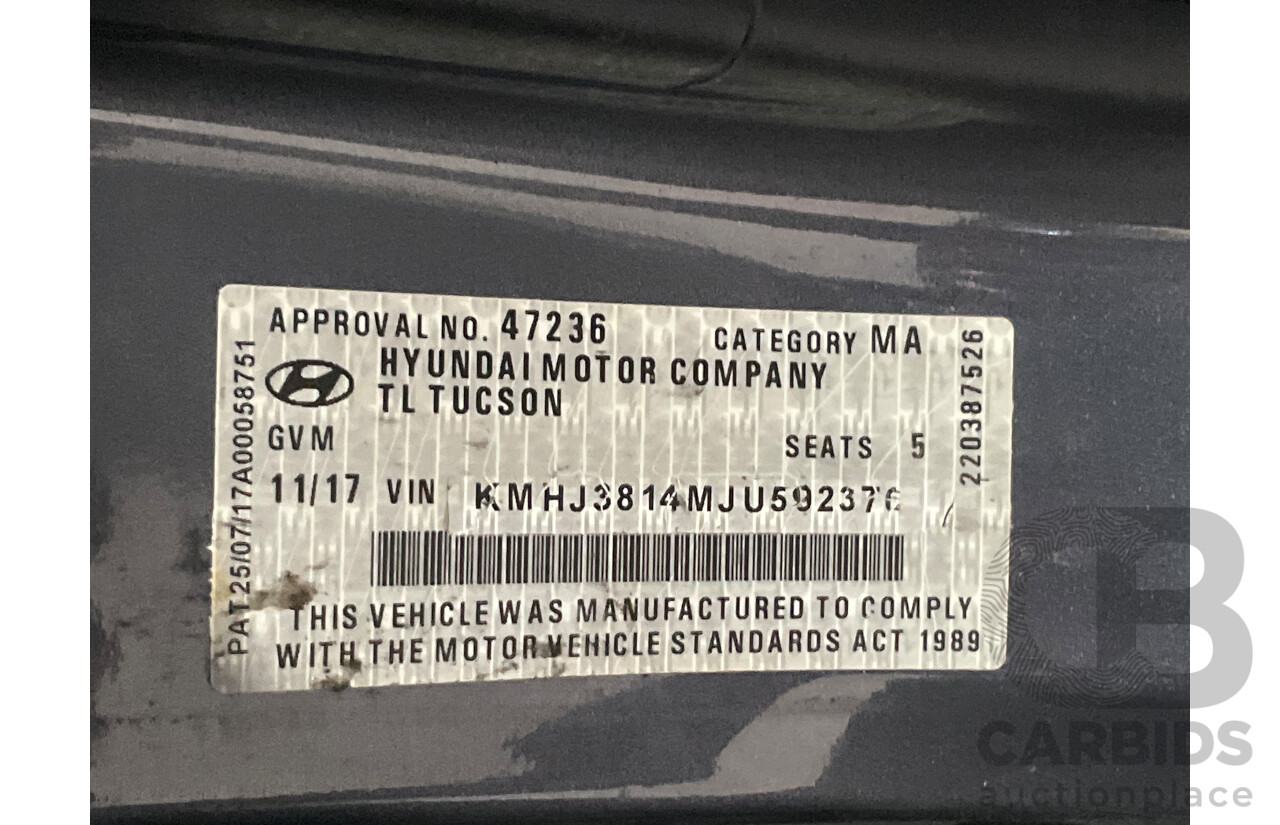 11/2017 Hyundai Tucson Active X (FWD) TL MY18 4D Wagon Pepper Grey Metallic 2.0L