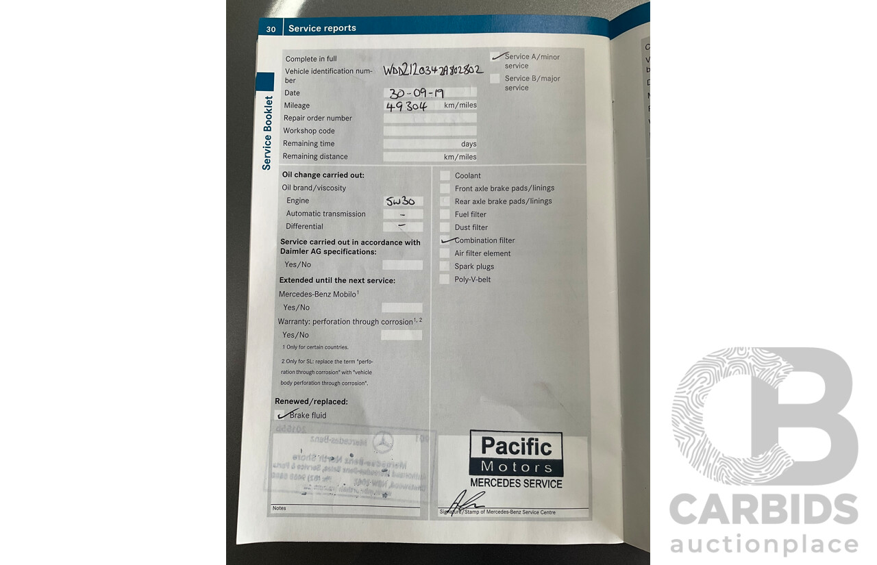 11/2013 Mercedes-Benz E200 Avantgarde BE 212 MY12 4d Sedan Palladium Silver Metallic Turbo 1.8L