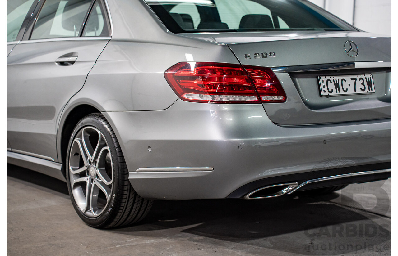 11/2013 Mercedes-Benz E200 Avantgarde BE 212 MY12 4d Sedan Palladium Silver Metallic Turbo 1.8L