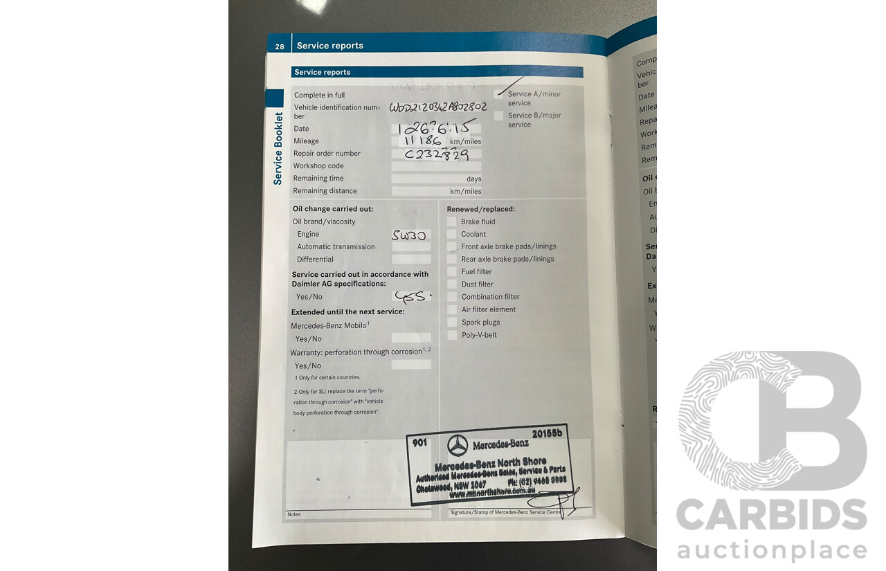 11/2013 Mercedes-Benz E200 Avantgarde BE 212 MY12 4d Sedan Palladium Silver Metallic Turbo 1.8L