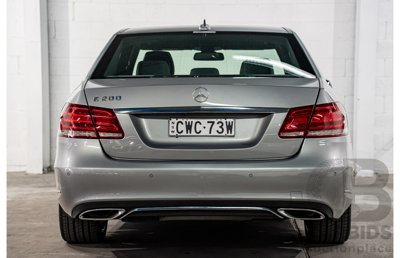 11/2013 Mercedes-Benz E200 Avantgarde BE 212 MY12 4d Sedan Palladium Silver Metallic Turbo 1.8L