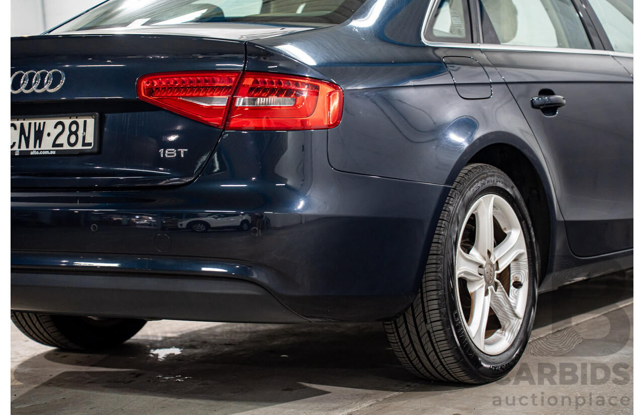 5/2013 Audi A4 1.8 TFSI B8 (8K) MY13 4d Sedan Moonlight Blue Metallic Turbo 1.8L