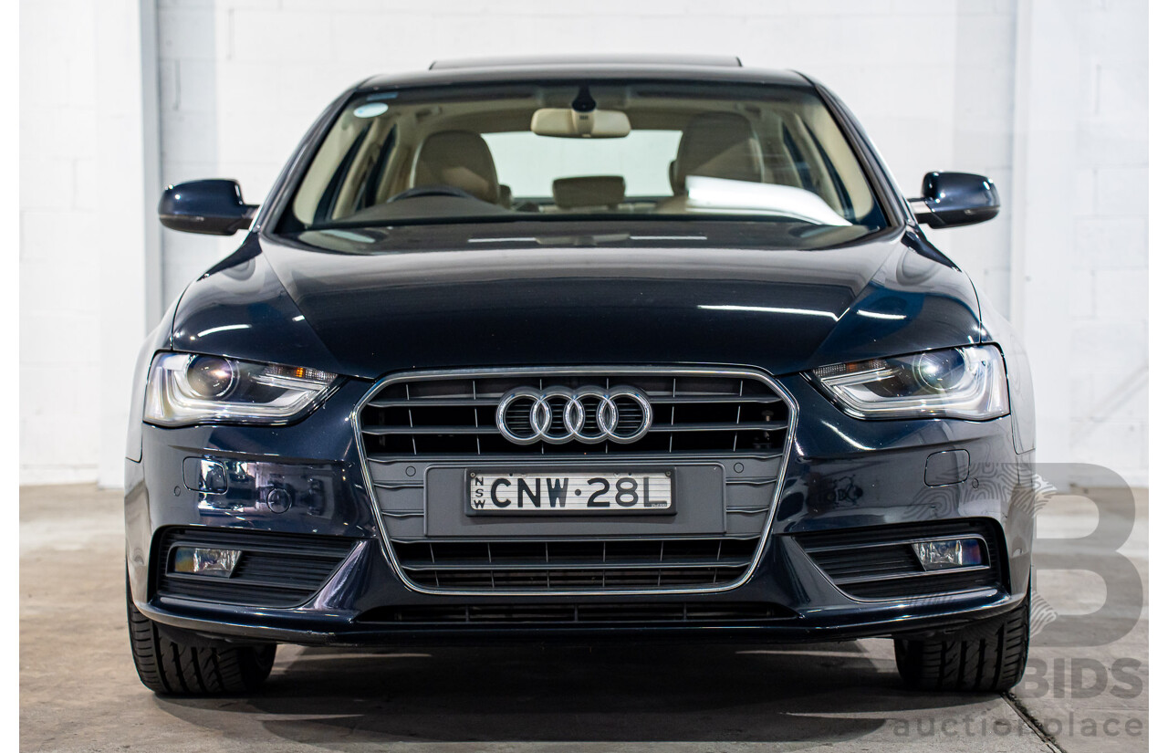 5/2013 Audi A4 1.8 TFSI B8 (8K) MY13 4d Sedan Moonlight Blue Metallic Turbo 1.8L