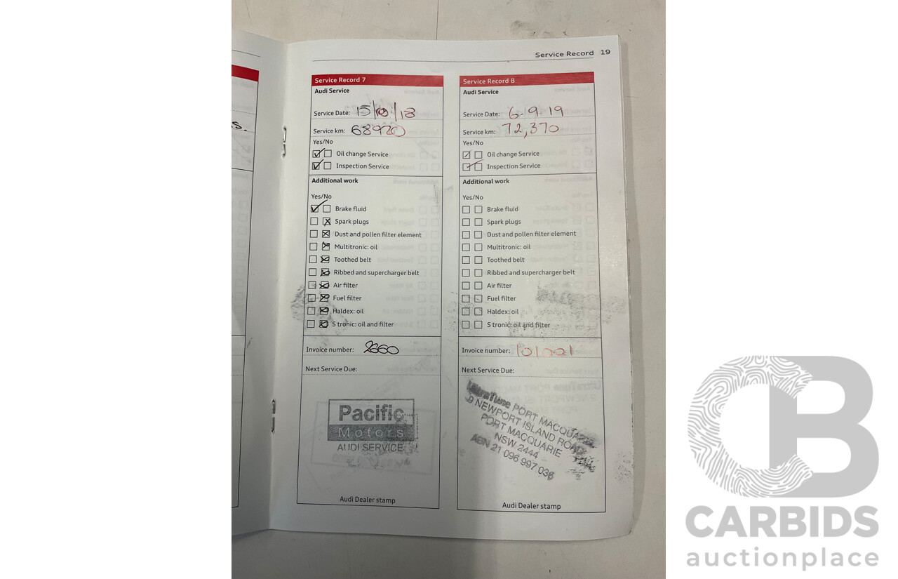 5/2013 Audi A4 1.8 TFSI B8 (8K) MY13 4d Sedan Moonlight Blue Metallic Turbo 1.8L