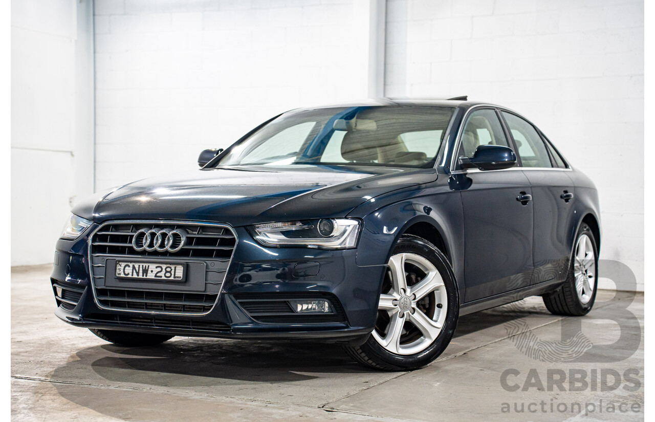 5/2013 Audi A4 1.8 TFSI B8 (8K) MY13 4d Sedan Moonlight Blue Metallic Turbo 1.8L