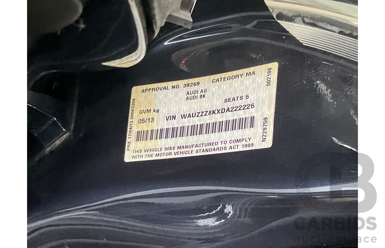 5/2013 Audi A4 1.8 TFSI B8 (8K) MY13 4d Sedan Moonlight Blue Metallic Turbo 1.8L