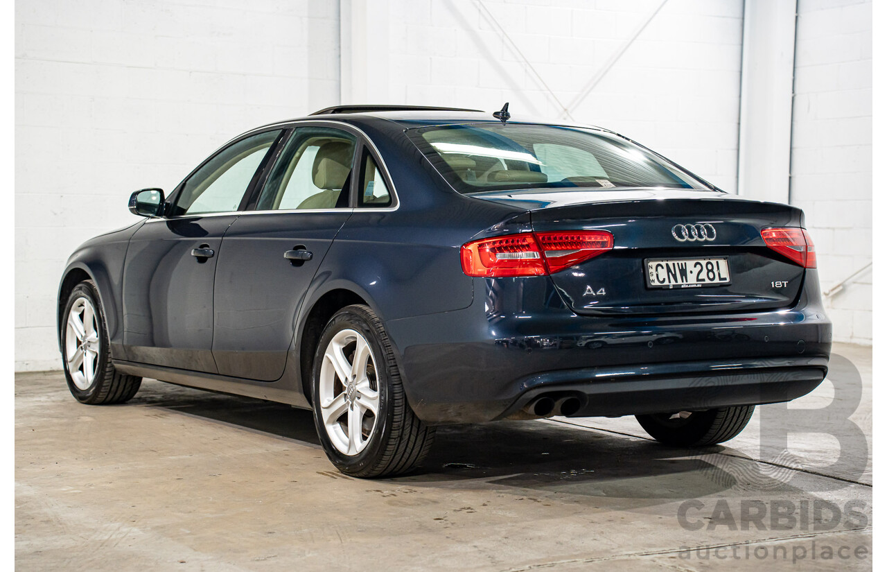5/2013 Audi A4 1.8 TFSI B8 (8K) MY13 4d Sedan Moonlight Blue Metallic Turbo 1.8L