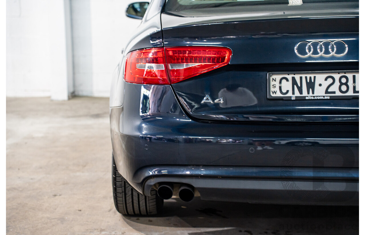 5/2013 Audi A4 1.8 TFSI B8 (8K) MY13 4d Sedan Moonlight Blue Metallic Turbo 1.8L