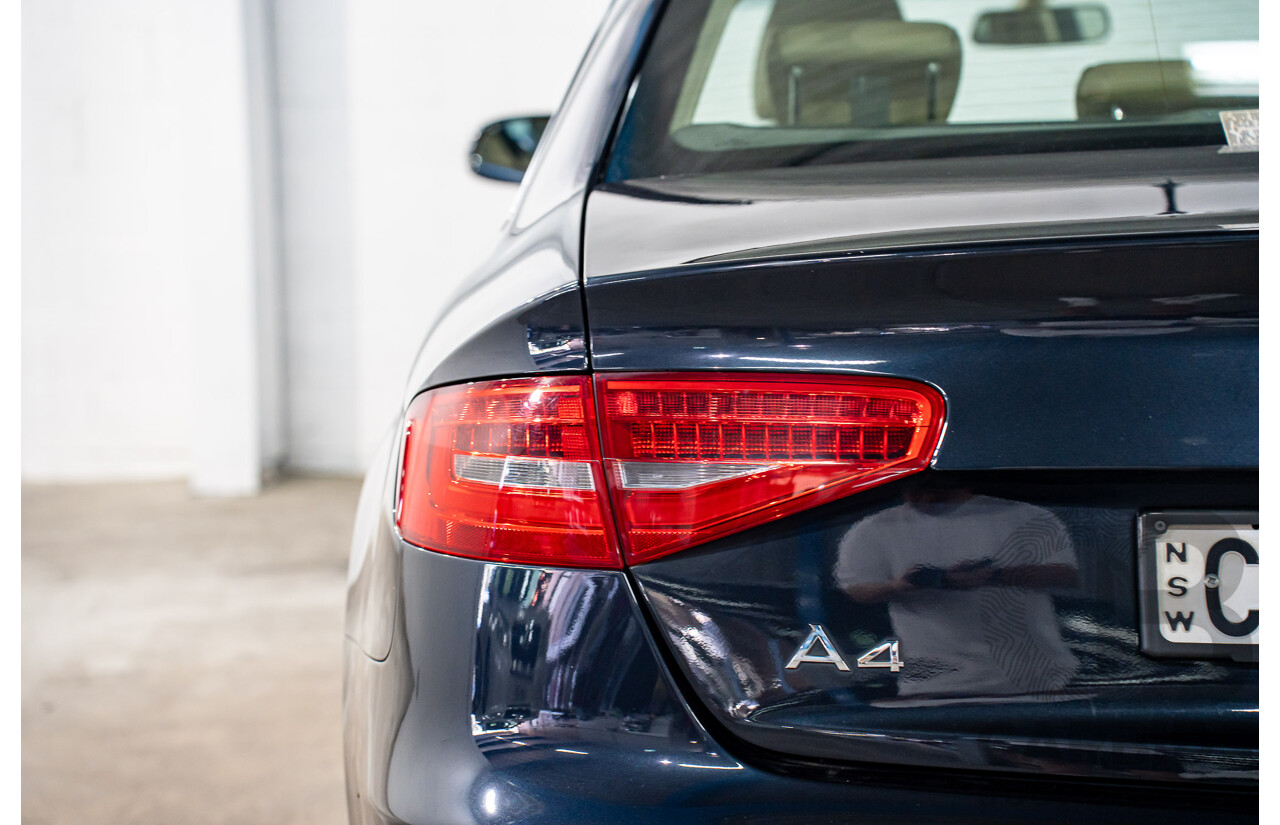 5/2013 Audi A4 1.8 TFSI B8 (8K) MY13 4d Sedan Moonlight Blue Metallic Turbo 1.8L