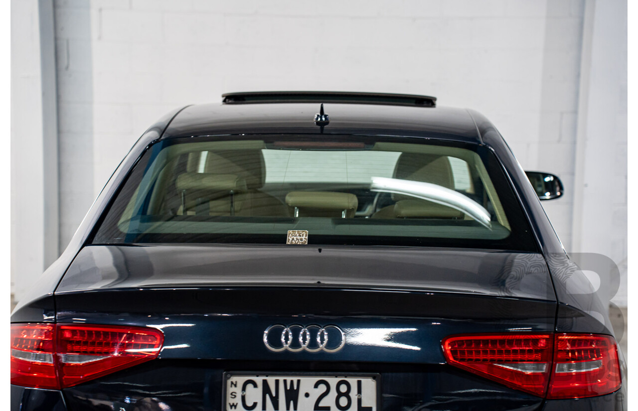 5/2013 Audi A4 1.8 TFSI B8 (8K) MY13 4d Sedan Moonlight Blue Metallic Turbo 1.8L
