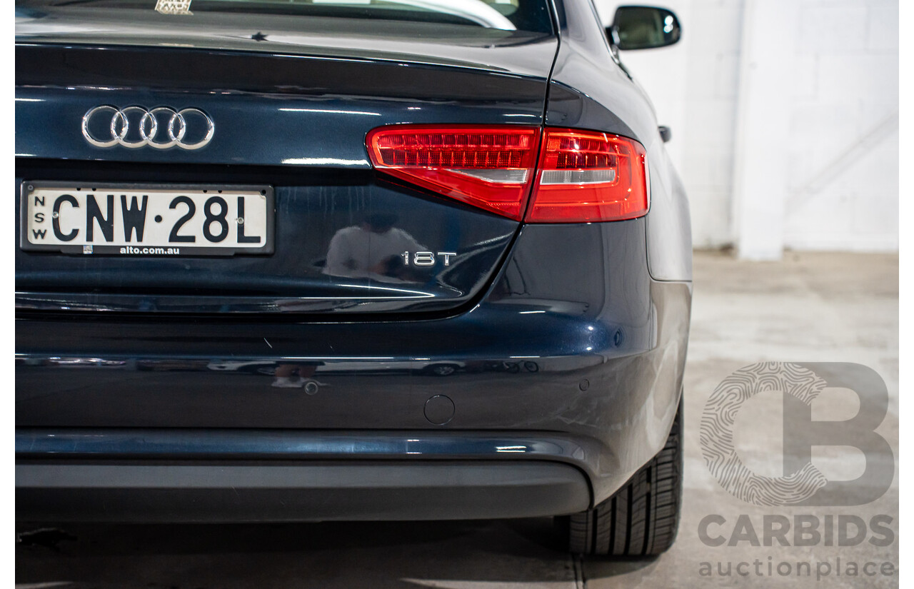 5/2013 Audi A4 1.8 TFSI B8 (8K) MY13 4d Sedan Moonlight Blue Metallic Turbo 1.8L