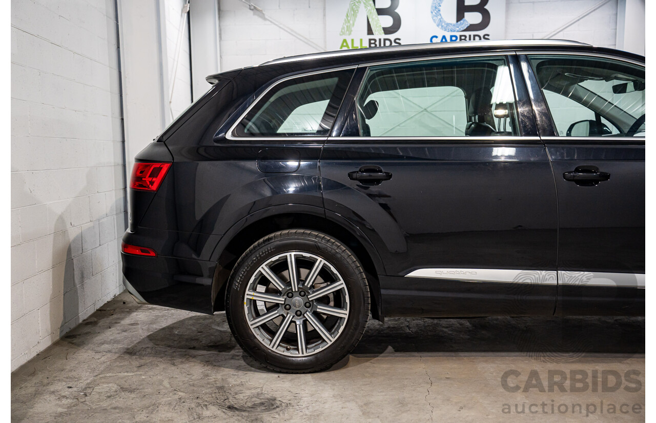 11/2017 Audi Q7 3.0 TDI Quattro (160kW AWD) 4M MY18 4d Wagon Orca Black Metallic Turbo Diesel V6 3.0L