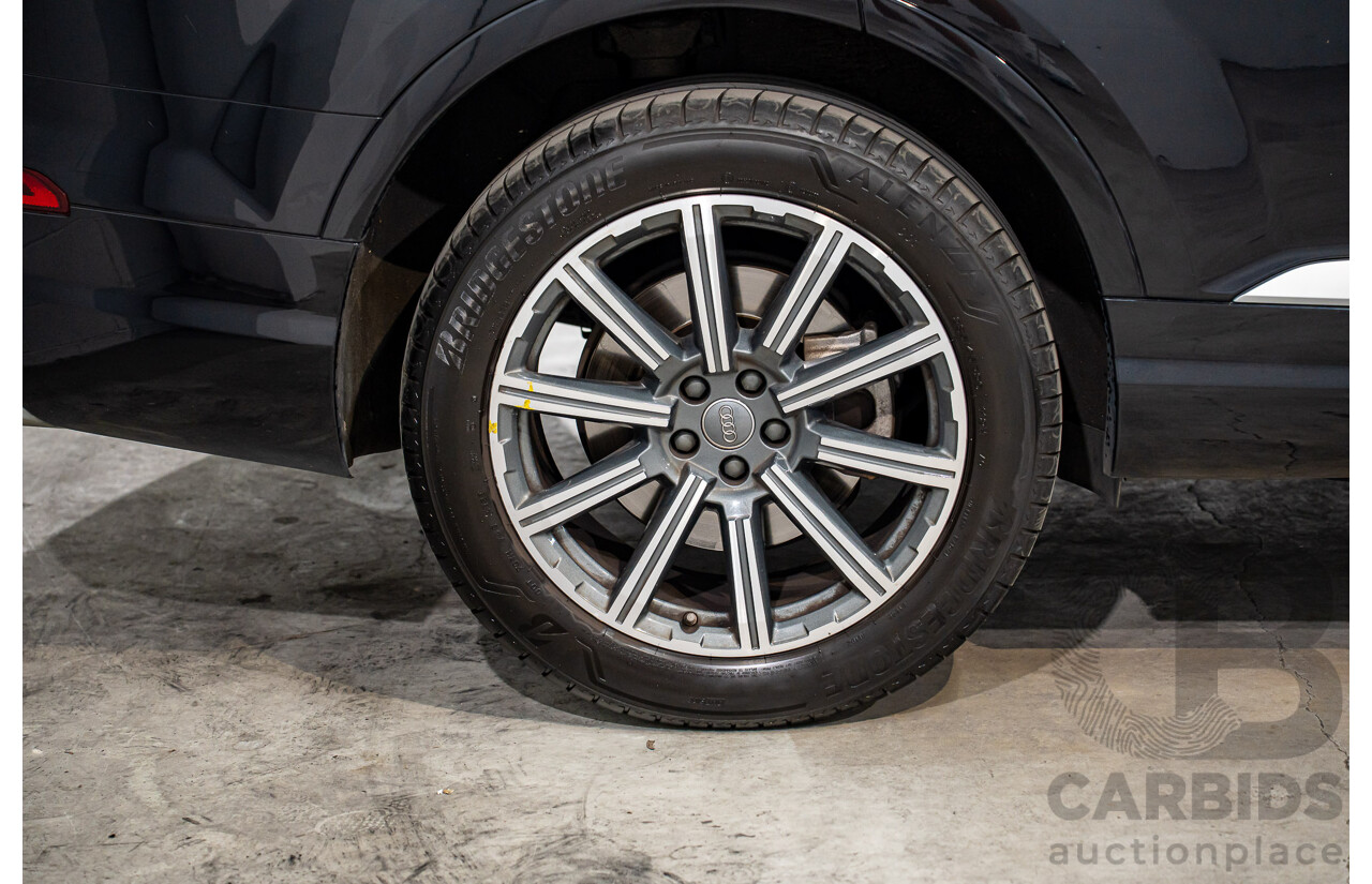 11/2017 Audi Q7 3.0 TDI Quattro (160kW AWD) 4M MY18 4d Wagon Orca Black Metallic Turbo Diesel V6 3.0L