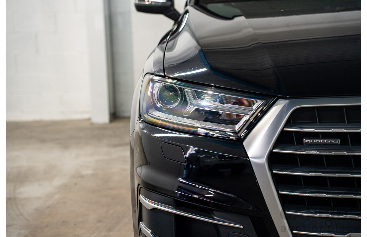 11/2017 Audi Q7 3.0 TDI Quattro (160kW AWD) 4M MY18 4d Wagon Orca Black Metallic Turbo Diesel V6 3.0L