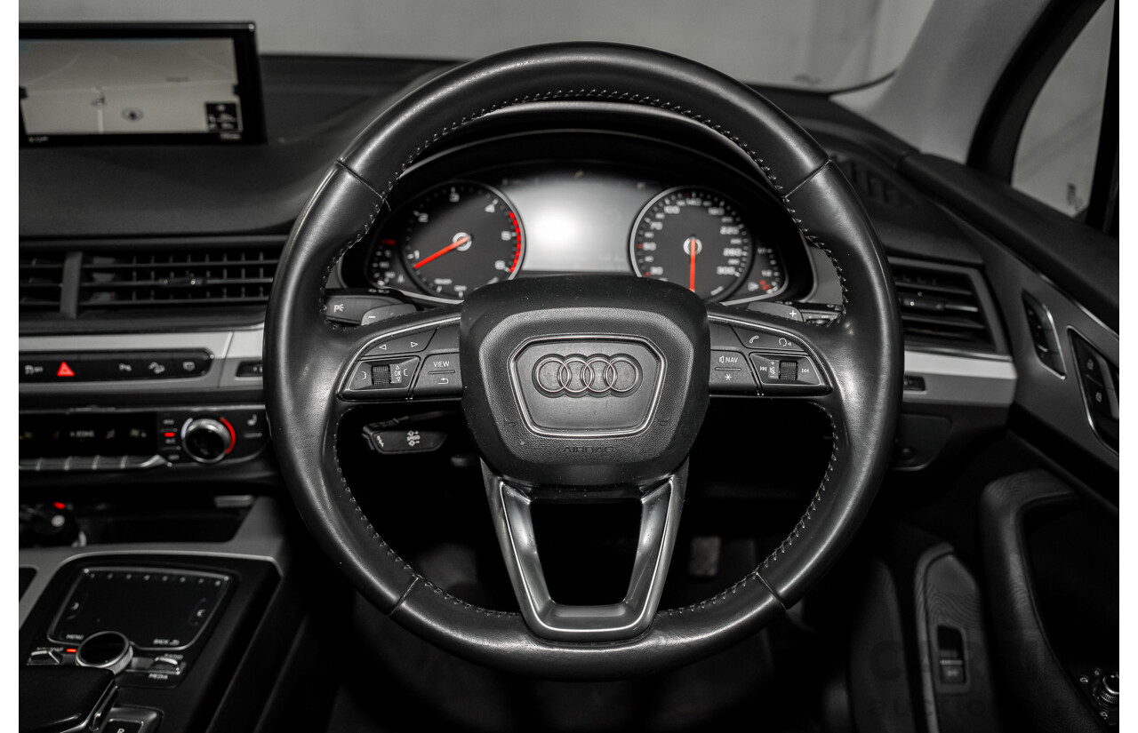 11/2017 Audi Q7 3.0 TDI Quattro (160kW AWD) 4M MY18 4d Wagon Orca Black Metallic Turbo Diesel V6 3.0L