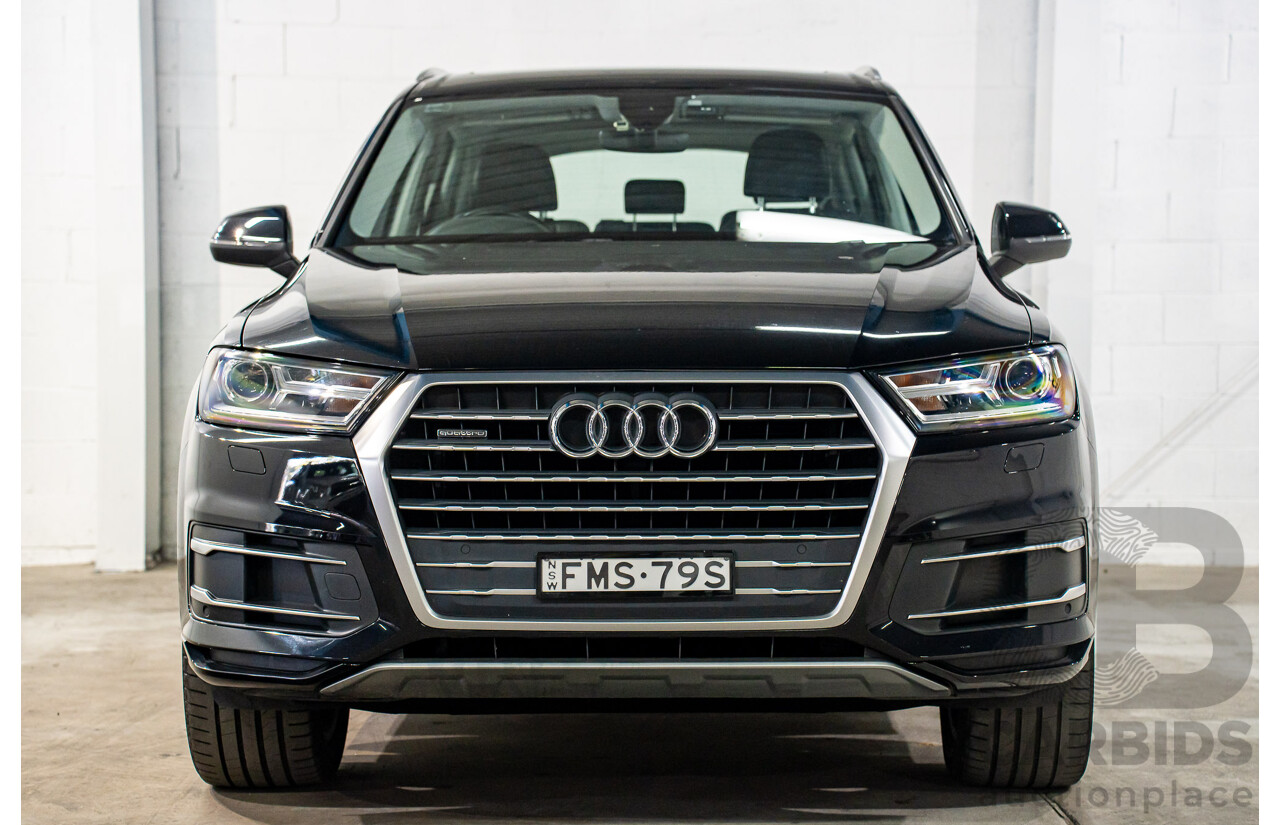 11/2017 Audi Q7 3.0 TDI Quattro (160kW AWD) 4M MY18 4d Wagon Orca Black Metallic Turbo Diesel V6 3.0L