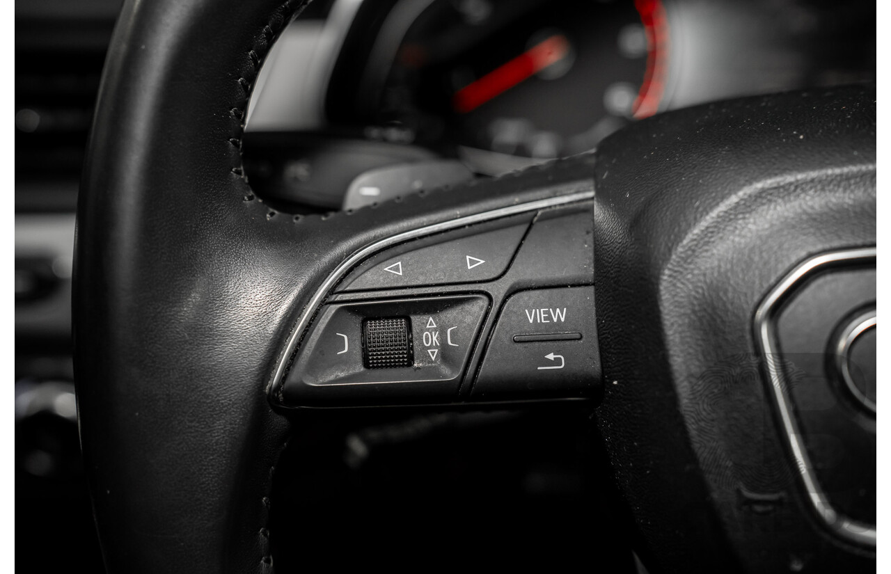 11/2017 Audi Q7 3.0 TDI Quattro (160kW AWD) 4M MY18 4d Wagon Orca Black Metallic Turbo Diesel V6 3.0L