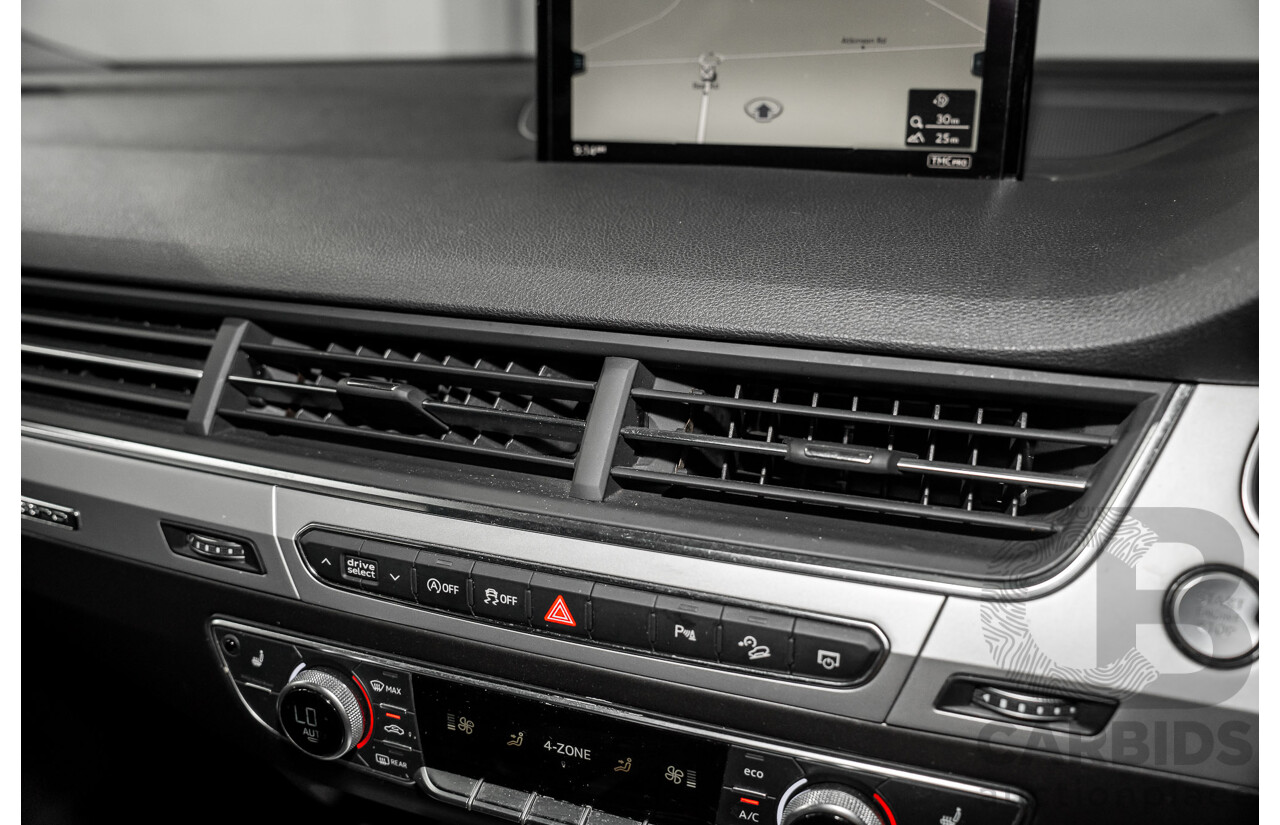 11/2017 Audi Q7 3.0 TDI Quattro (160kW AWD) 4M MY18 4d Wagon Orca Black Metallic Turbo Diesel V6 3.0L