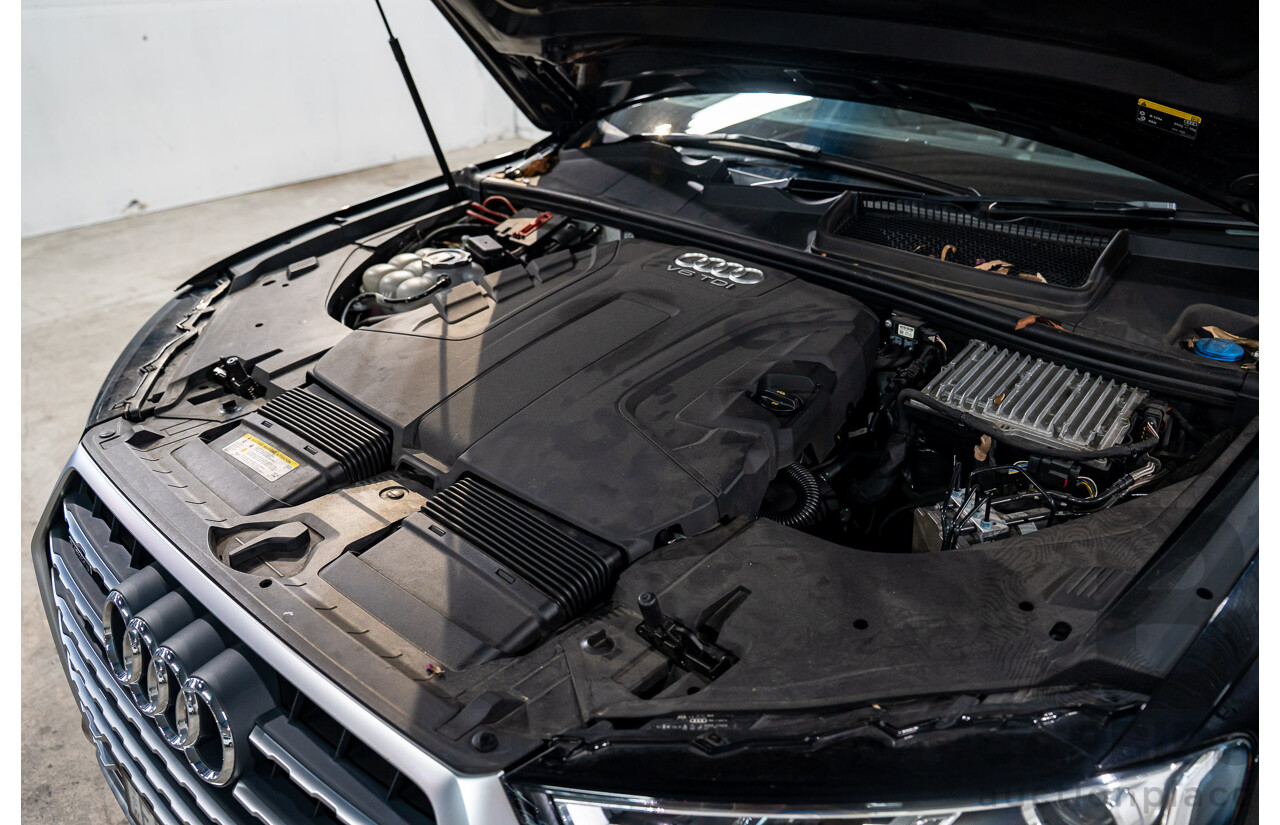 11/2017 Audi Q7 3.0 TDI Quattro (160kW AWD) 4M MY18 4d Wagon Orca Black Metallic Turbo Diesel V6 3.0L