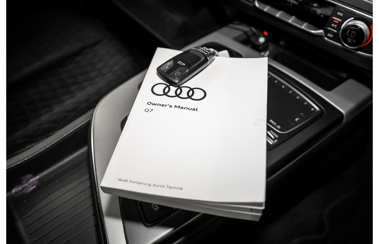 11/2017 Audi Q7 3.0 TDI Quattro (160kW AWD) 4M MY18 4d Wagon Orca Black Metallic Turbo Diesel V6 3.0L