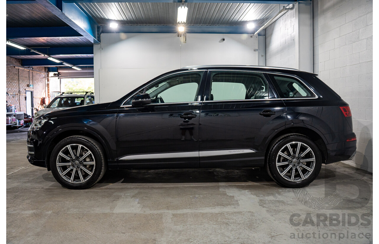 11/2017 Audi Q7 3.0 TDI Quattro (160kW AWD) 4M MY18 4d Wagon Orca Black Metallic Turbo Diesel V6 3.0L