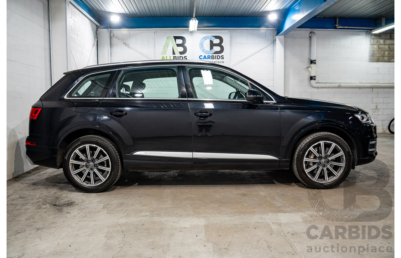 11/2017 Audi Q7 3.0 TDI Quattro (160kW AWD) 4M MY18 4d Wagon Orca Black Metallic Turbo Diesel V6 3.0L