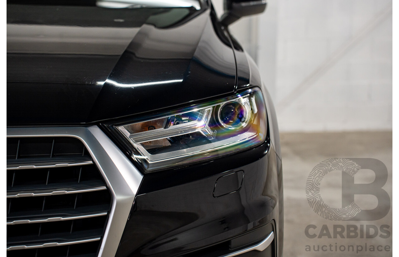 11/2017 Audi Q7 3.0 TDI Quattro (160kW AWD) 4M MY18 4d Wagon Orca Black Metallic Turbo Diesel V6 3.0L