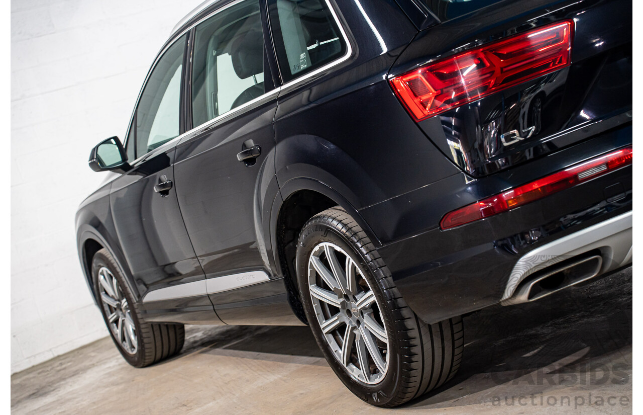 11/2017 Audi Q7 3.0 TDI Quattro (160kW AWD) 4M MY18 4d Wagon Orca Black Metallic Turbo Diesel V6 3.0L