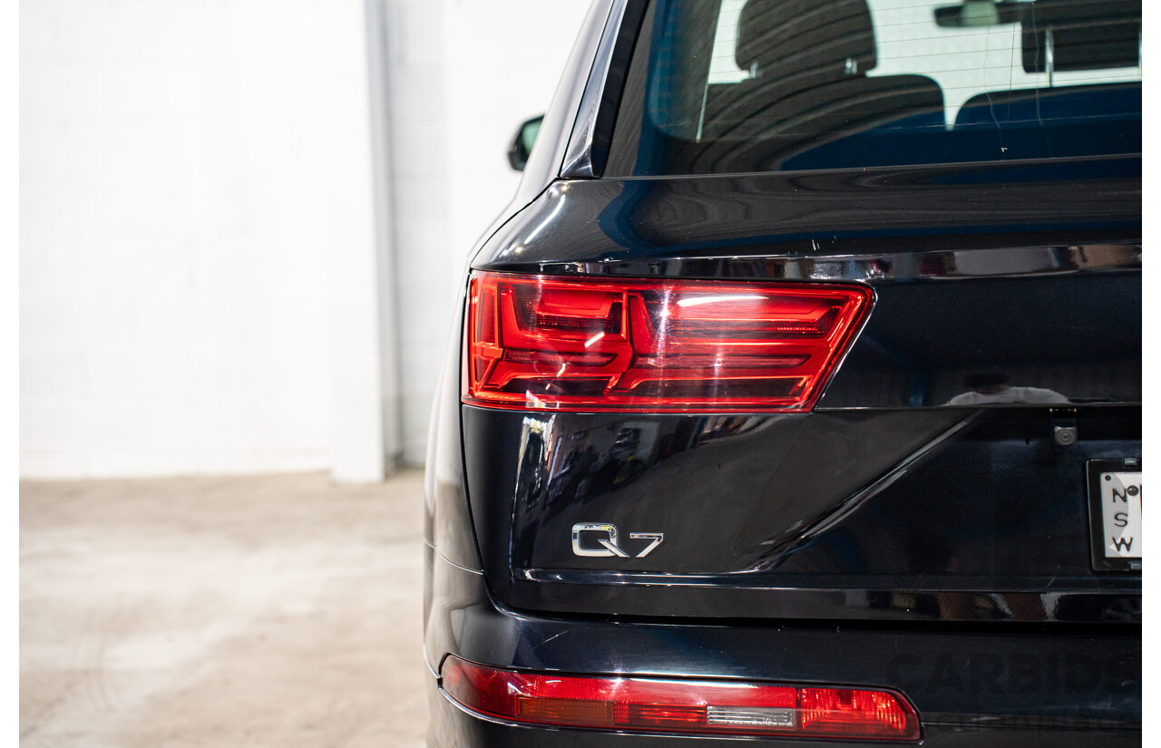 11/2017 Audi Q7 3.0 TDI Quattro (160kW AWD) 4M MY18 4d Wagon Orca Black Metallic Turbo Diesel V6 3.0L