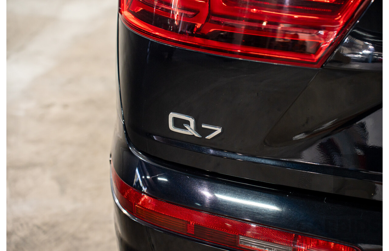 11/2017 Audi Q7 3.0 TDI Quattro (160kW AWD) 4M MY18 4d Wagon Orca Black Metallic Turbo Diesel V6 3.0L