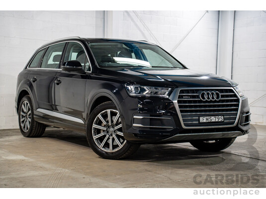 11/2017 Audi Q7 3.0 TDI Quattro (160kW AWD) 4M MY18 4d Wagon Orca Black Metallic Turbo Diesel V6 3.0L