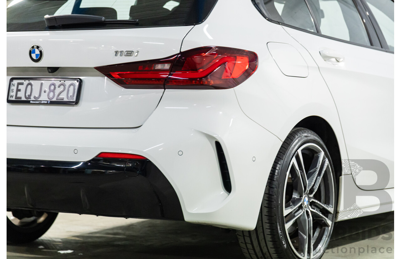 07/2021 Bmw 118i M Sport (FWD) F40 5d Hatchback Alpine White Turbo 1.5L