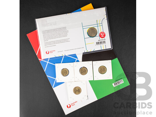 Australian 2024 Paris Paralympic and Olympic Coins and Stamps Including Two Dollar Coin Set, PNC and Stamp Sheet