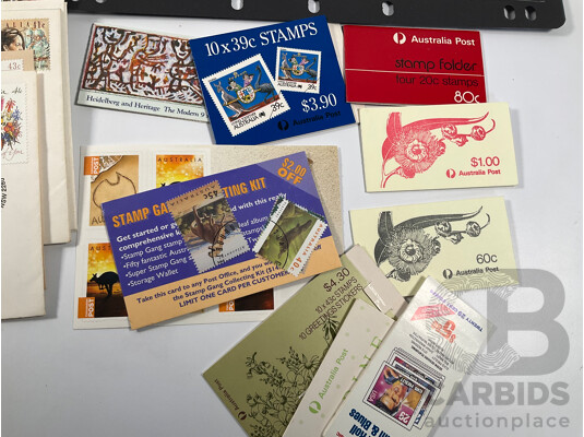 Collection of Australian Mint Stamps and First Day Covers Including Stamp Books, Dirk Hartog Mint Sheet, 1994 Year of the Family PNC and More
