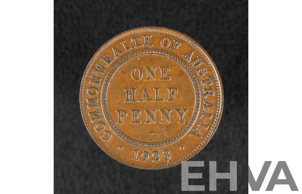 Australian 1923 KGV Half Penny