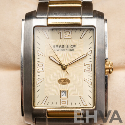 HAAS & CIE Swiss Gentlemen's Stainless Steel Wristwatch (BMH3234JY) with Box and Paperwork