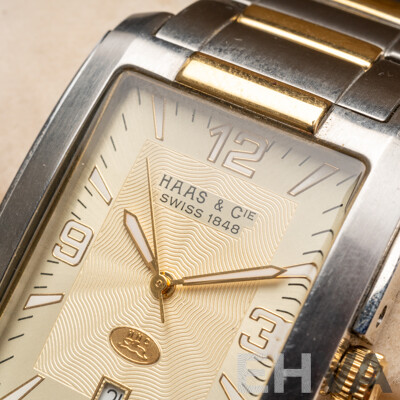 HAAS & CIE Swiss Gentlemen's Stainless Steel Wristwatch (BMH3234JY) with Box and Paperwork