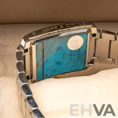 HAAS & CIE Swiss Gentlemen's Stainless Steel Wristwatch (BMH3234JY) with Box and Paperwork