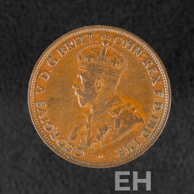 Australian 1923 KGV Half Penny