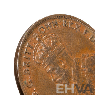 Australian 1923 KGV Half Penny