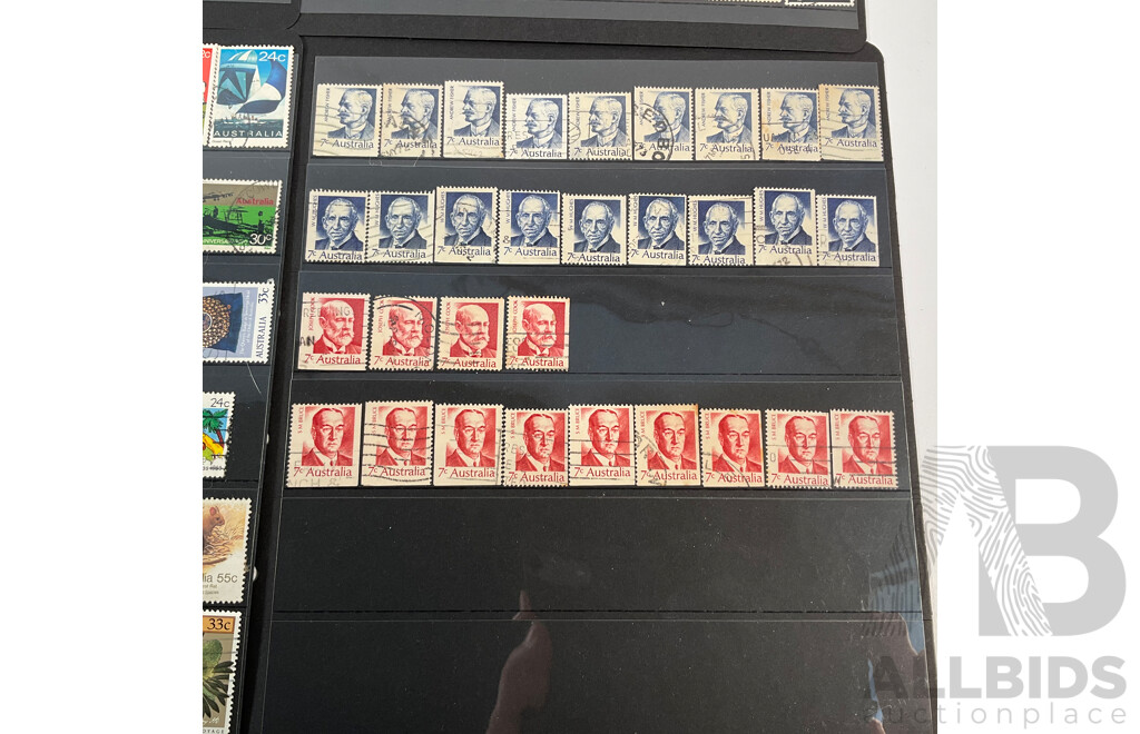 Collection of Australian Predecimal and Decimal Stamps Including Red Harbour Bridge, Mints, One Pound