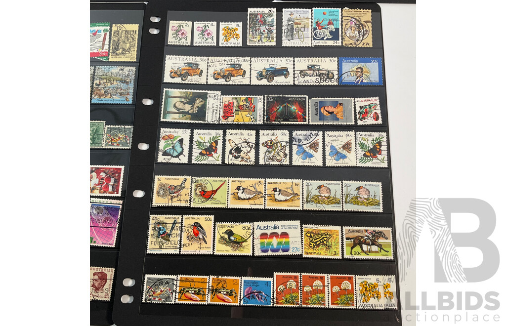 Collection Australian Predecimal and Decimal Stamps Including Kangaroo on Map, Various Watermarks