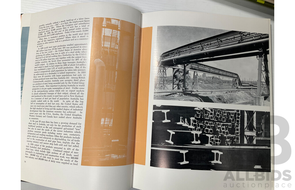 Collection of Books and Articles Relating to B.H.P Including Australians in Company, BHP in It's 100th Year, Three B.H.P 75 Years Hard Cover Books and More
