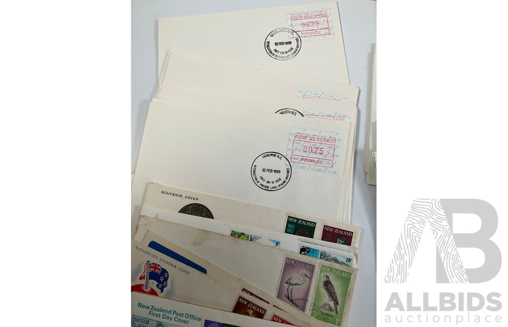 Collection of Vintage International First Day Covers Including United Kingdom, Wales, United Nations, Gibraltar, Sevilla, New Zealand