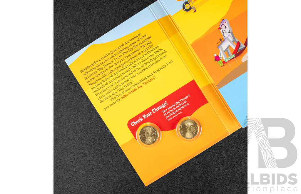 Australian 2025 Aussie Big Things Two, Complete One Dollar Coin Set