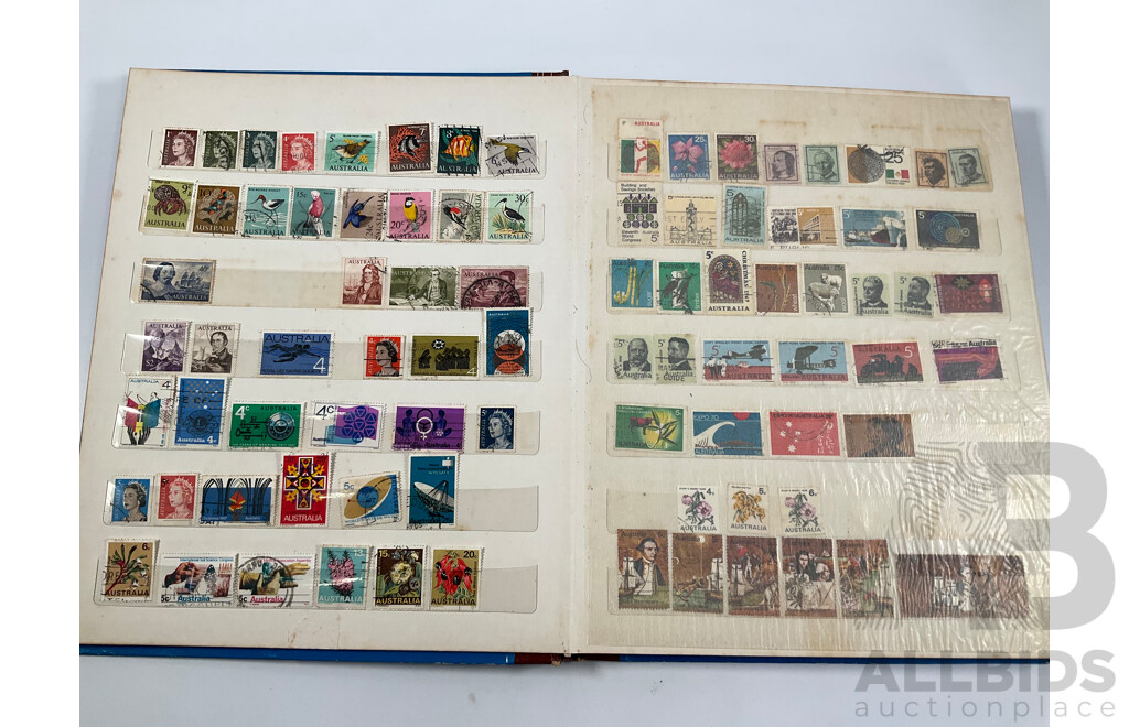 Album of Australian of Stamps, Examples Spanning 1966 to 1988 Including FDCs, Aerogrammes and Mini Sheets