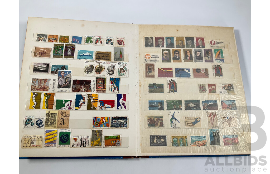 Album of Australian of Stamps, Examples Spanning 1966 to 1988 Including FDCs, Aerogrammes and Mini Sheets
